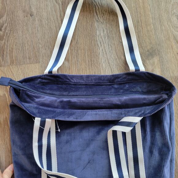 Victoria's Secret PINK Ribbed Soft Velour Blue Tote Bag - Picture 3 of 9